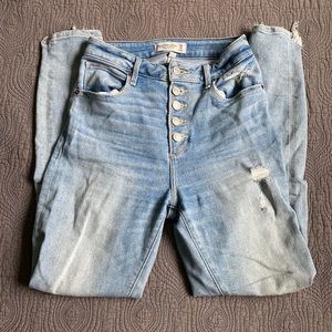Abercrombie Curve Love High Rise Super Skinny Ankle Jeans
